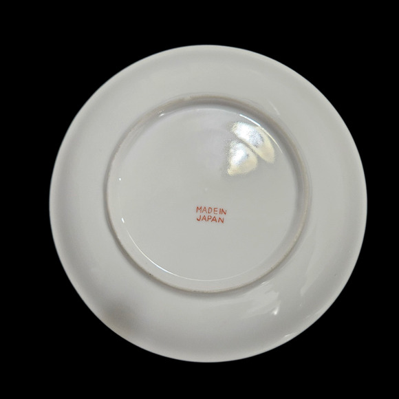 Vintage Hand Painted Floral Plates 5.5" Set of 3 Made in Japan Peach Lustre - Picture 3 of 3